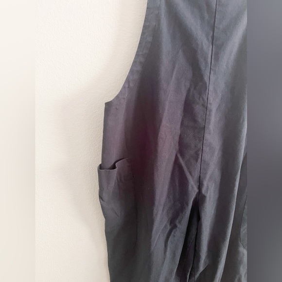 Mod Ref Navy Linen Overalls - Picture 4 of 9